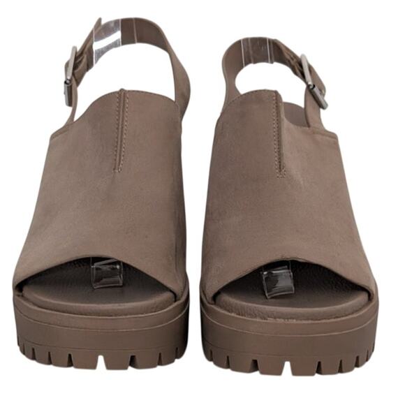 Y2K Chunky Platform Slingback Sandals Lug Sole Women 8.5M Boho Coquette Retro - Picture 4 of 8